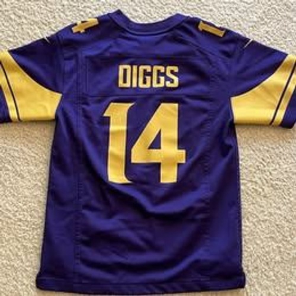 Kids NFL Nike Minnesota Vikings DIGGS Foot Ball Jersey Youth M 10-12